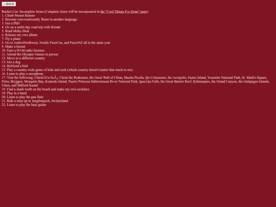pages/webmaster/bucketList screenshot