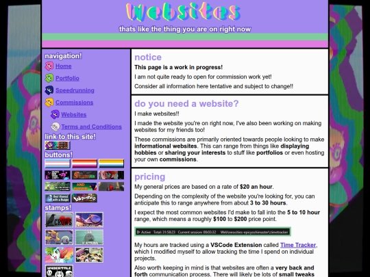 commissions/websites screenshot