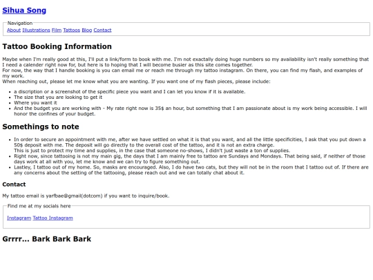tattoos/booking screenshot