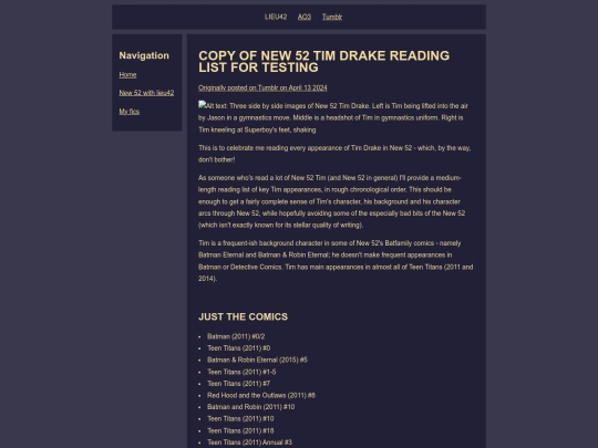 experimenting/page screenshot