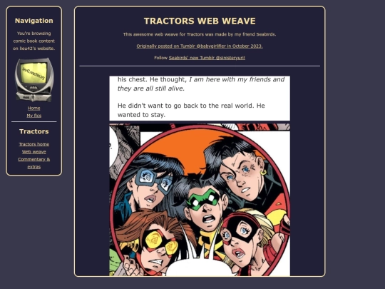 my-fics/tractors-web-weave screenshot