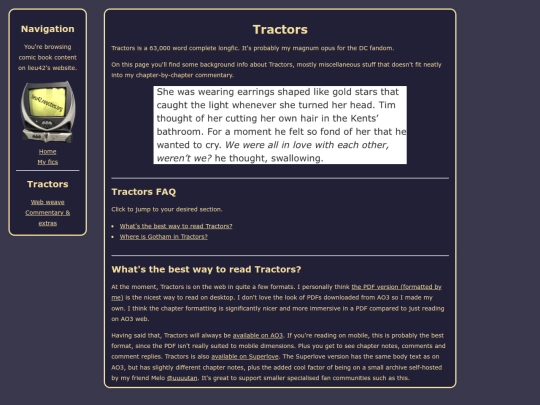 my-fics/tractors screenshot