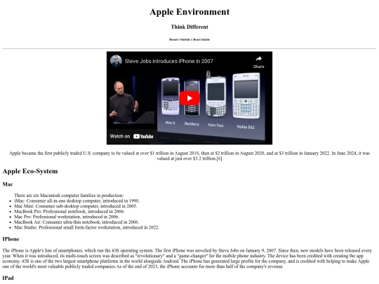 Web page(Apple) screenshot