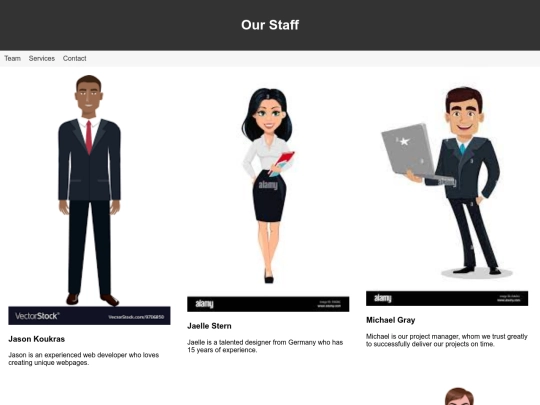 staffpage screenshot