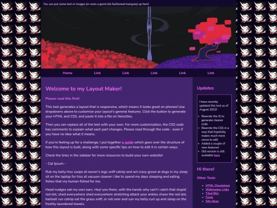 Layout screenshot