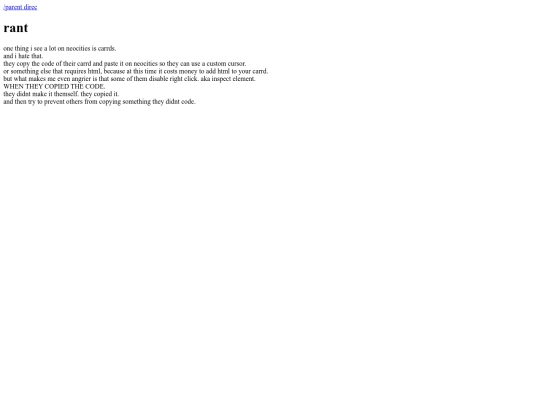 blog/neocities/rant screenshot