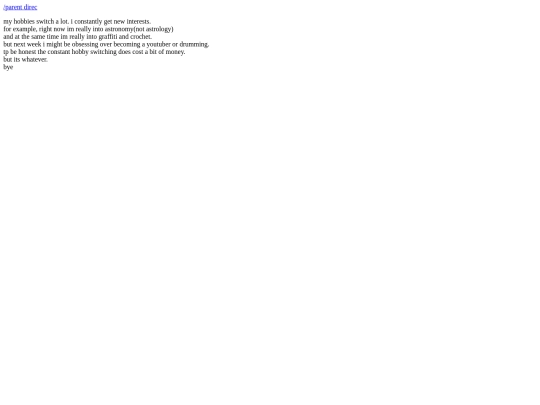 blog/personal/hobbies screenshot