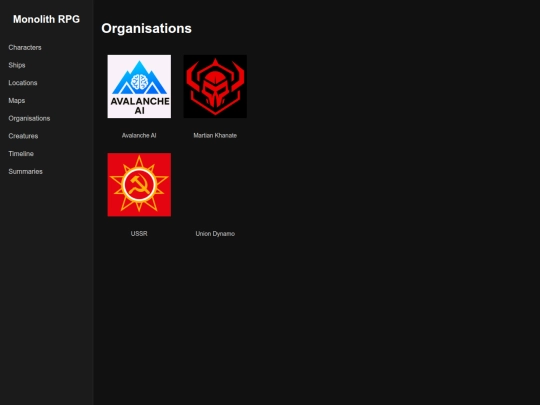 organisations/organisations screenshot