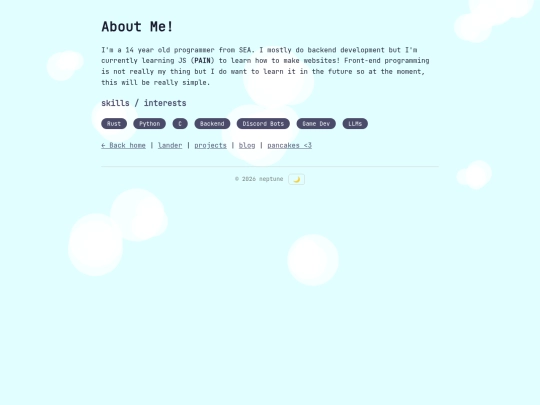 aboutme screenshot