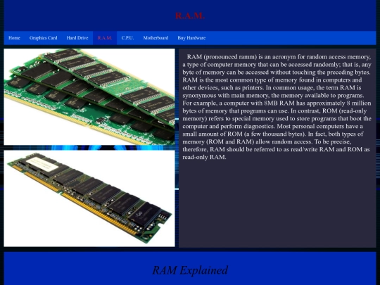 RAM screenshot