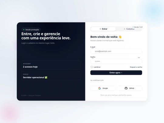 testedelogin screenshot