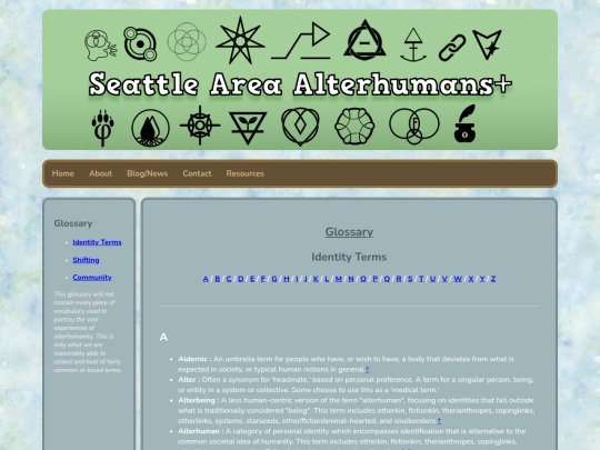 glossary screenshot