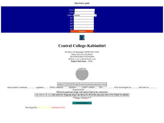 AlevelReport screenshot