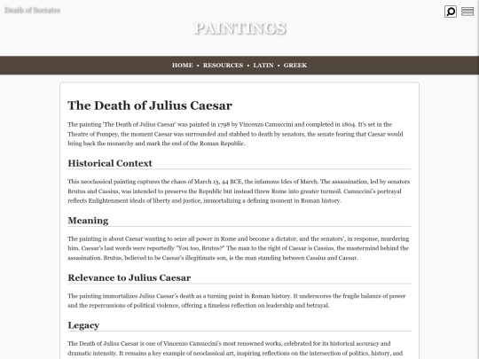 paintings/deathofcaesar screenshot