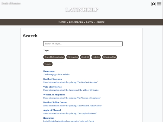 search screenshot