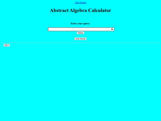 Abstract Algebra Calculator/calculator screenshot