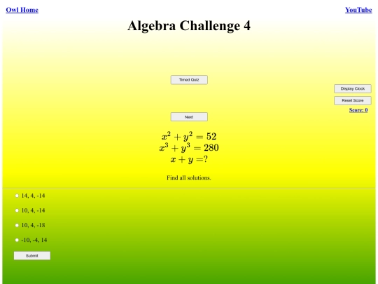 Algebra Challenge 4/challenge screenshot