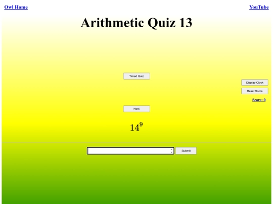 Arithmetic Quiz 13/arithmetic screenshot