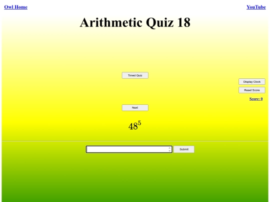 Arithmetic Quiz 18/arithmetic screenshot
