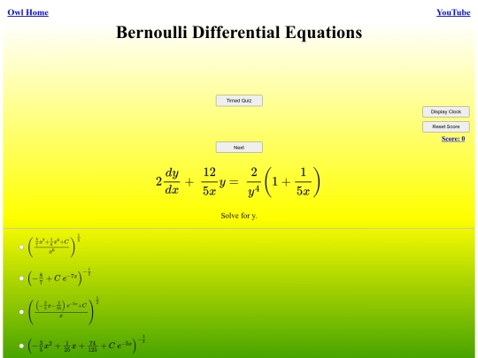 Bernoulli Differential Equations/bernie screenshot
