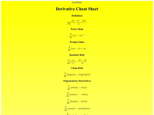 Derivative Cheat Sheet/derivatives screenshot