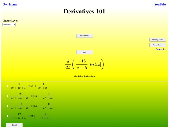 Derivatives 101/derivative screenshot