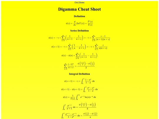 Digamma Cheat Sheet/Digamma cheat sheet screenshot