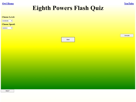 Eighth Powers Flash Quiz/power screenshot