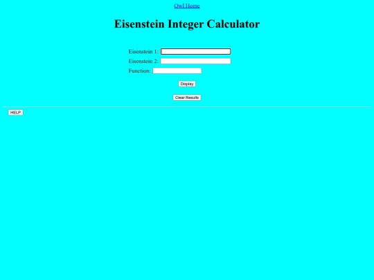 Eisenstein Integer Calculator/calculator screenshot