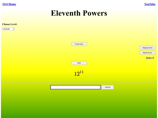 Eleventh Powers/power screenshot