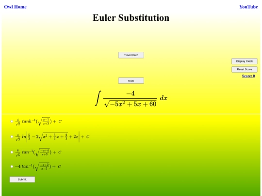 Euler Substitution/integral screenshot