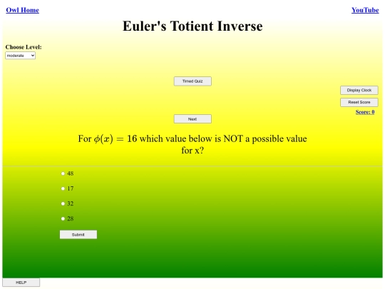 Eulers Totient Inverse/totient screenshot