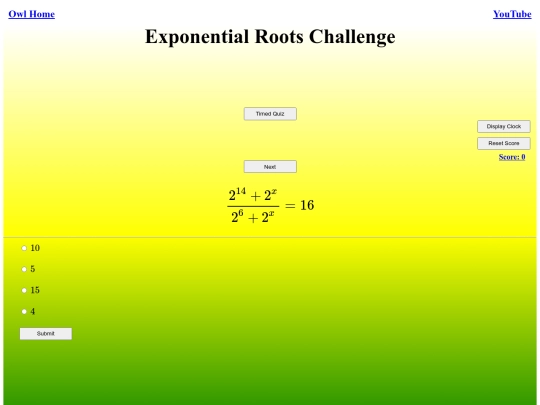 Exponential Roots Challenge/exponential screenshot