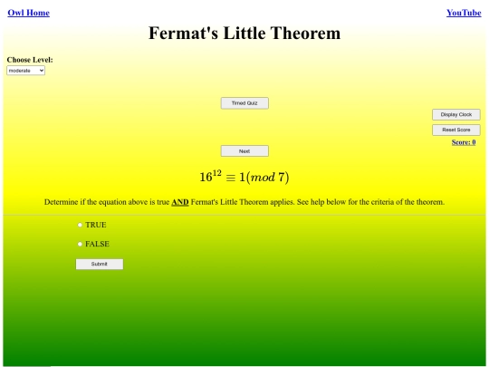 Fermats Little Theorem/fermat screenshot