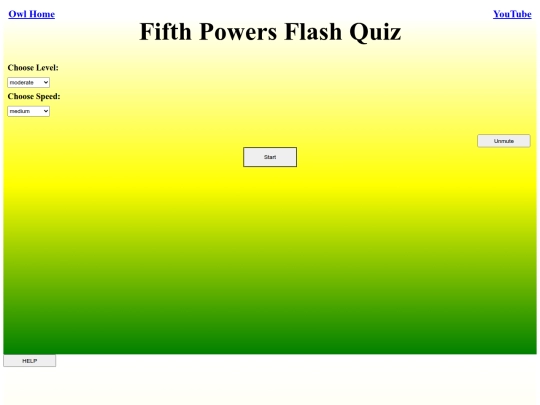 Fifth Powers Flash Quiz/power screenshot