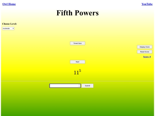Fifth Powers/power screenshot