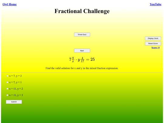 Fractional Challenge/fraction screenshot