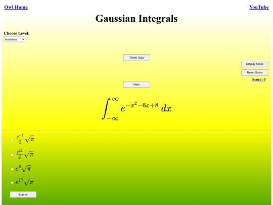 Gaussian Integrals/gauss screenshot