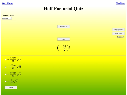 Half Factorial Quiz/half screenshot