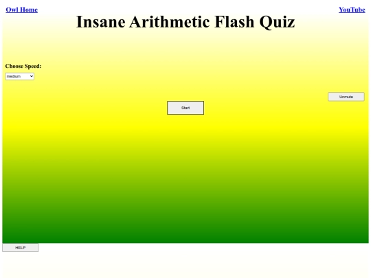 Insane Arithmetic Flash Quiz/power screenshot