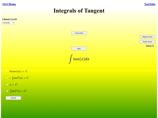 Integrals of Tangent/integrals of tangent screenshot