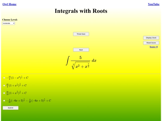 Integrals with Roots/integral screenshot