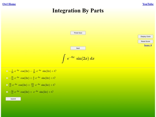 Integration By Parts/integral screenshot