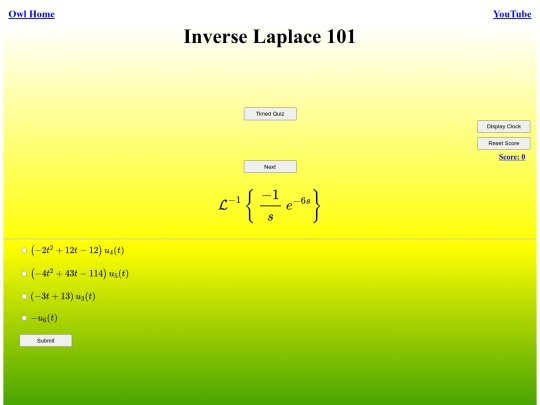 Inverse Laplace 101/laplace screenshot