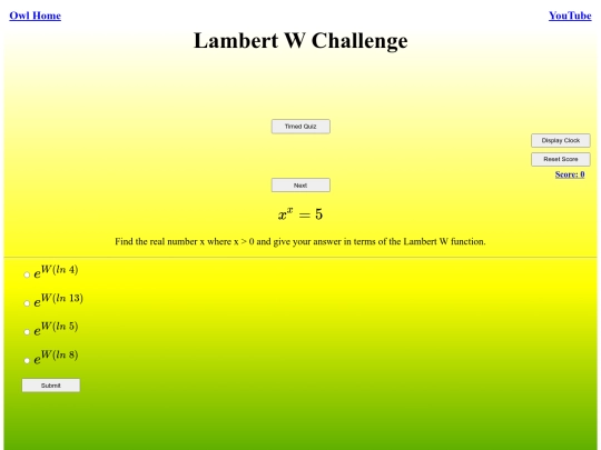 Lambert W Challenge/lambert screenshot