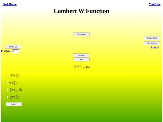 Lambert W Function/lambert screenshot