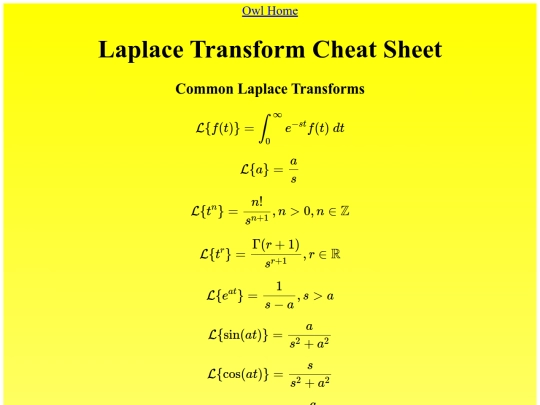 Laplace Cheat Sheet/laplace cheat sheet screenshot