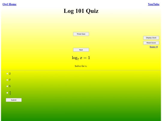 Log 101 Quiz/log screenshot