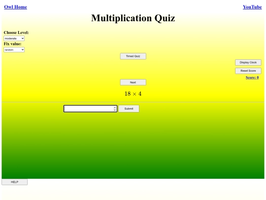 Multiplication Quiz/multiply screenshot