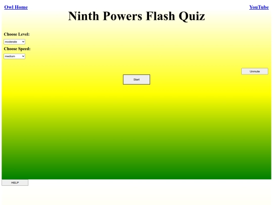 Ninth Powers Flash Quiz/power screenshot
